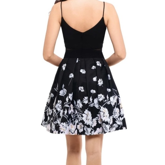 Xscape | Floral Print Fit & Flare Cocktail Dress - Picture 3 of 5